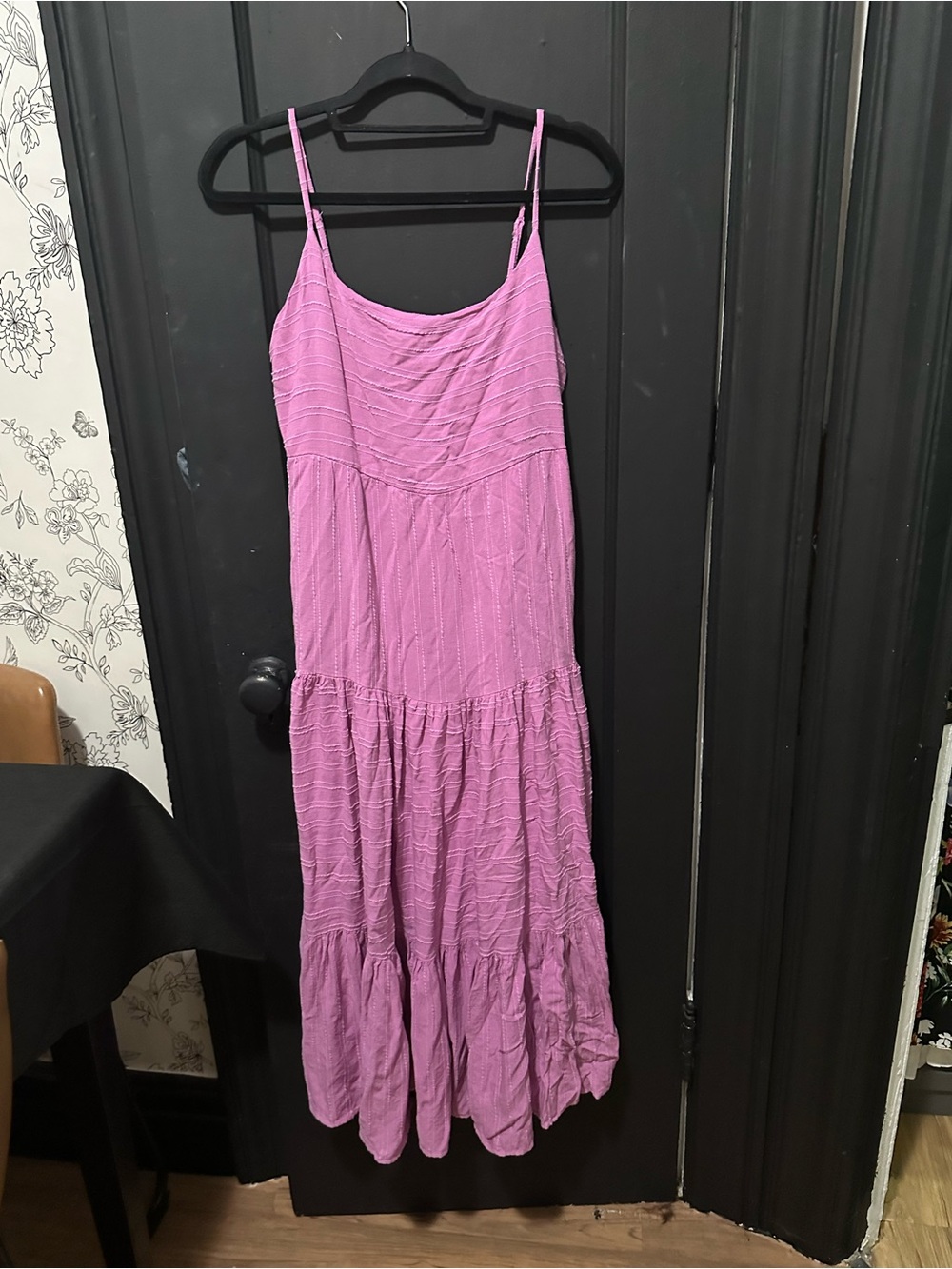 Women’s Pink Tiered Spaghetti Strap Dress